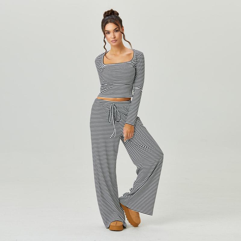Striped slim-fit fashion suit