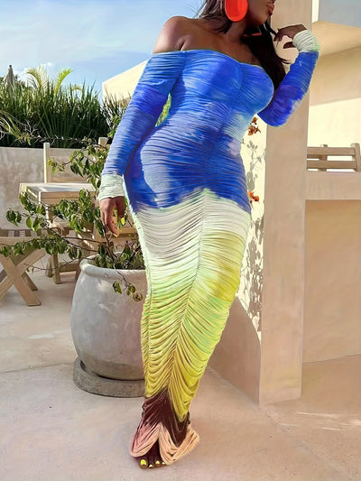 Women's Pleated Slim Fit Dresses