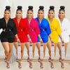 Stylish mid-sleeve blouse jumpsuit