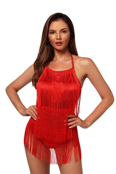 Backless Fringe Jumpsuit