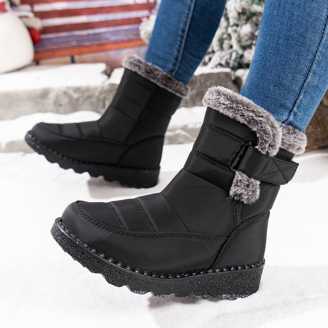 Outdoor Rabbit Fur Waterproof Cotton Boots