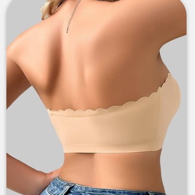 Front buckle wavy edge bra