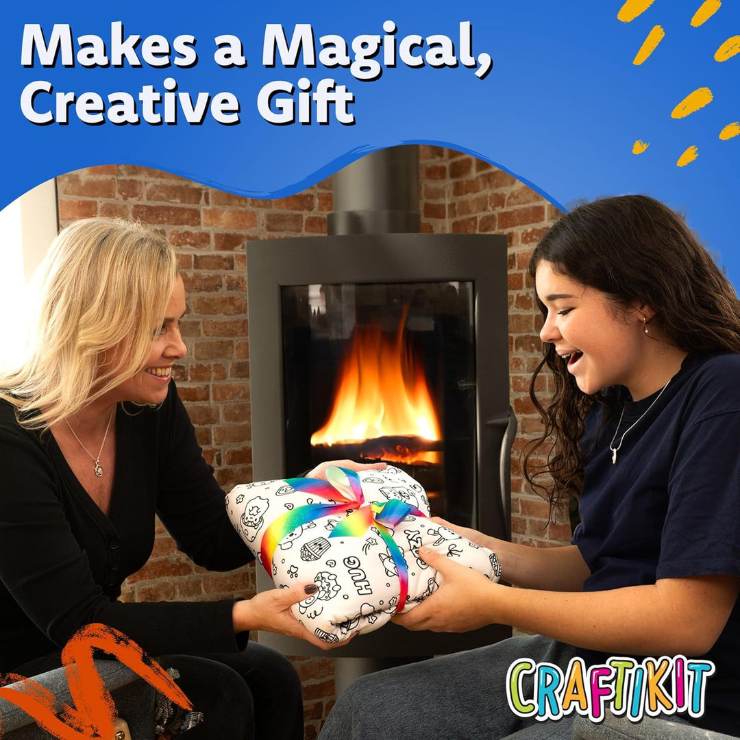 DIY Children's Coloring Blanket with Paintbrushes