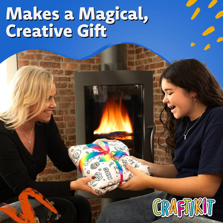 DIY Children's Coloring Blanket with Paintbrushes