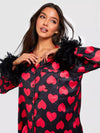 Ice silk shirt long pants loose pajamas