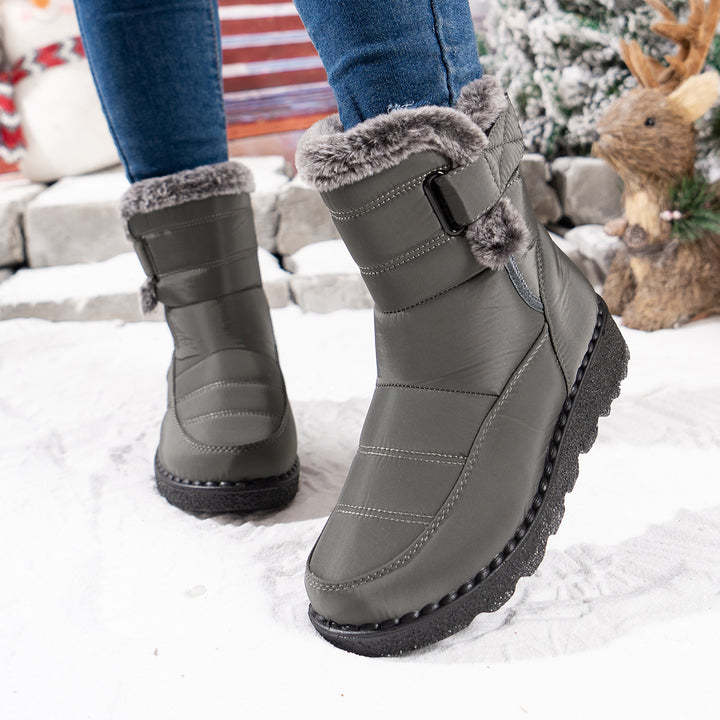 Outdoor Rabbit Fur Waterproof Cotton Boots