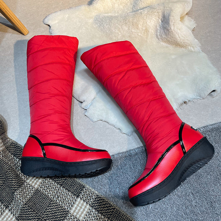 Winter long thick fleece snow boots