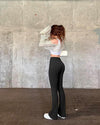 Flared Bottoms Seamless Stretch High Waist Yoga Pants