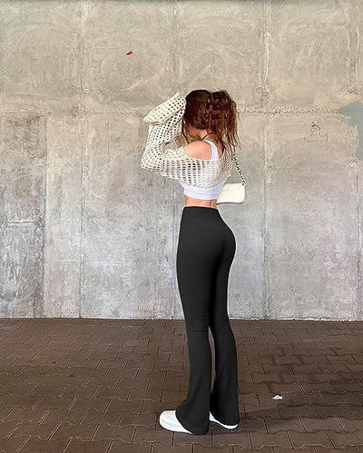 Flared Bottoms Seamless Stretch High Waist Yoga Pants