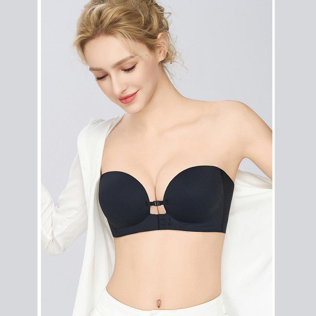 Front-fastening push-up anti-slip bra