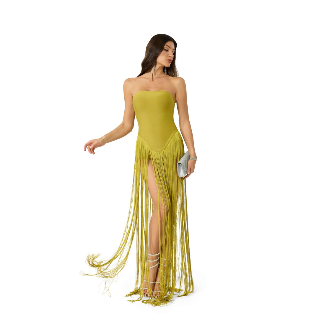 Tassel patchwork dress