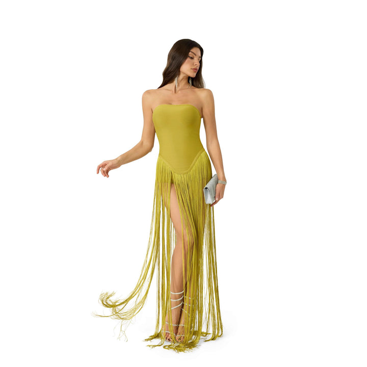 Tassel patchwork dress