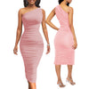 Fashion One Shoulder Slim Dress