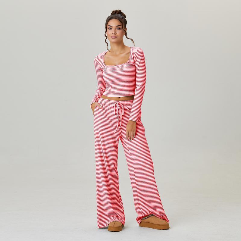 Striped slim-fit fashion suit
