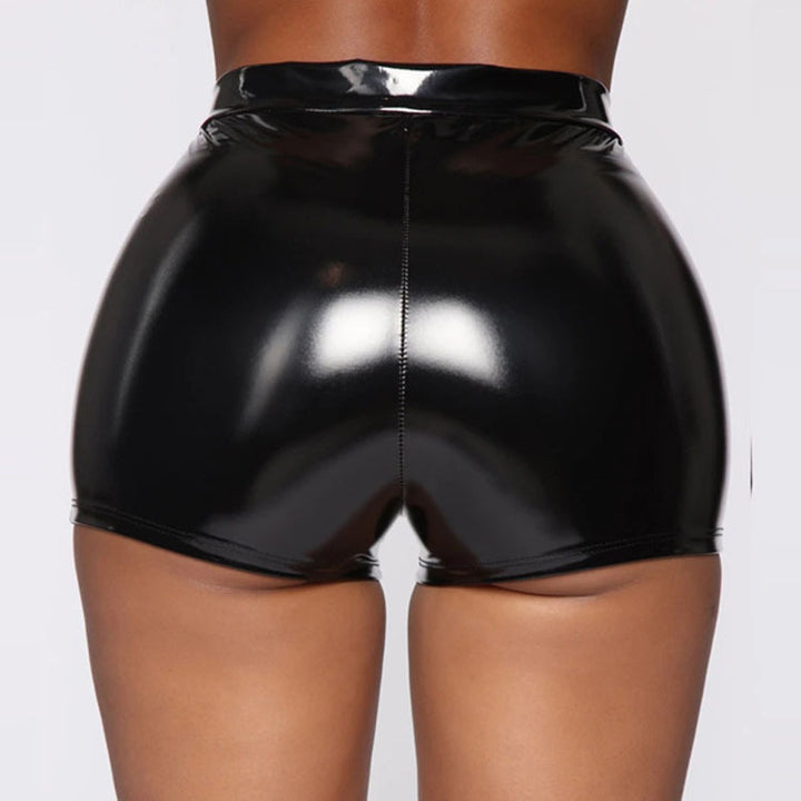 PU leather bodycon shorts