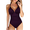 Solid color halter neck halter bikini swimsuit