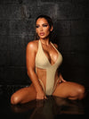 Mesh Patchwork One-piece Women's Bikini Swimsuit