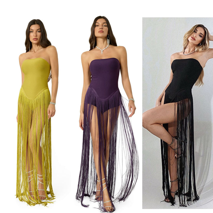 Tassel patchwork dress