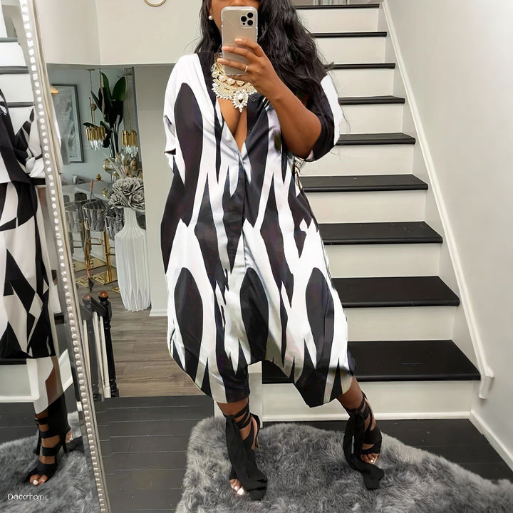 Solid Color Loose-Fit Casual Jumpsuit