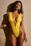 Halter One-piece Strappy Swimsuit