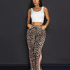 High Waist Leopard Print Casual Pants