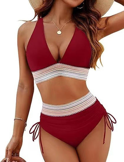 Tight Backless Deep V Bikini Swimsuit
