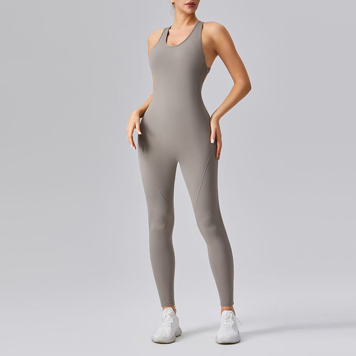 Backless sports quick-drying jumpsuit