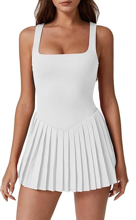 Women's square neck tennis dress