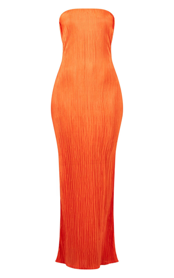 Printed Pressure Pleated Slim Bow Long Skirt