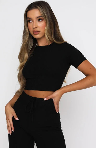 High elastic body shaping two piece set