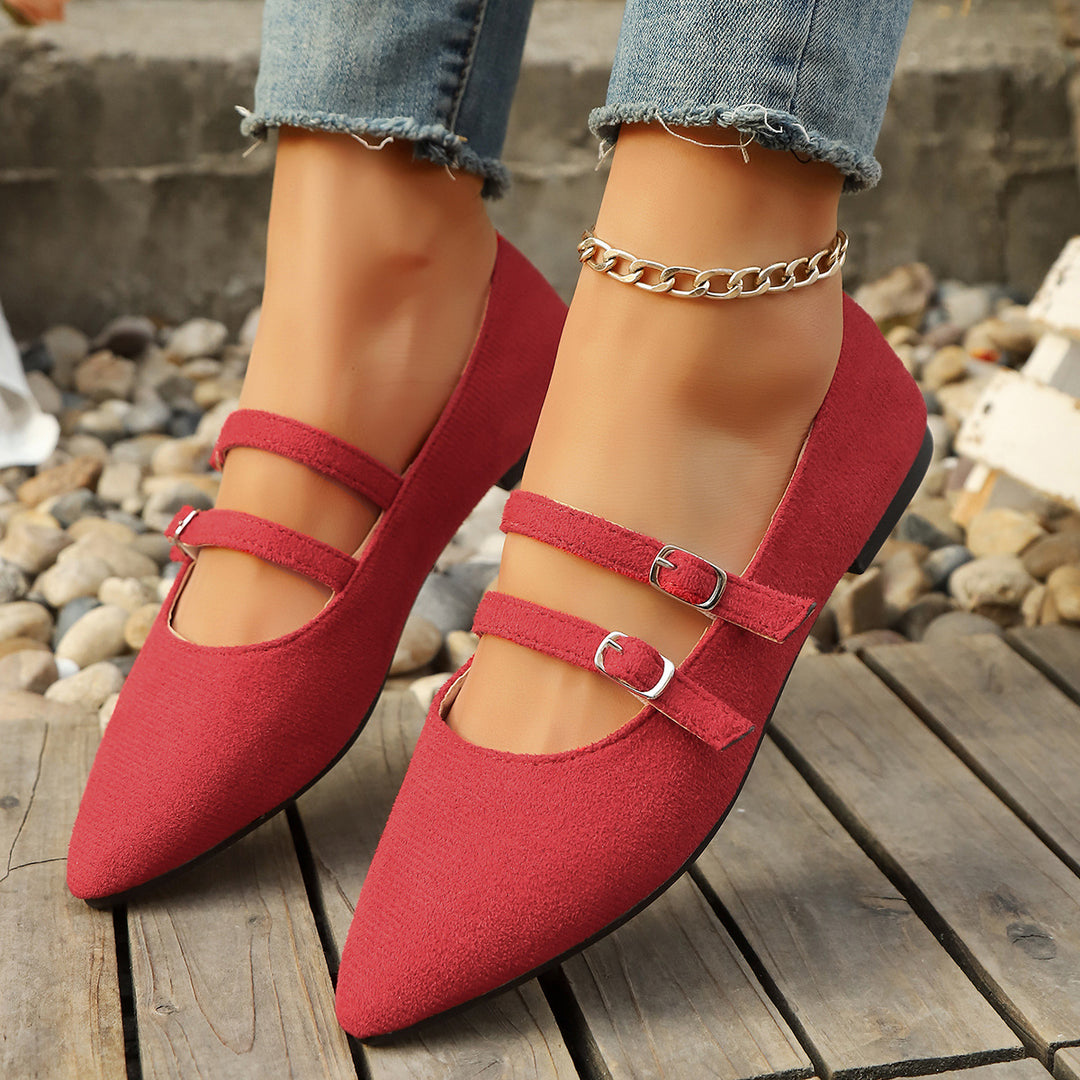 Low-cut retro flats