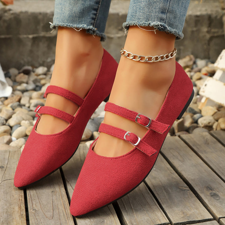 Low-cut retro flats