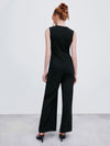 V-Neck Wrap Wide Leg Jumpsuit