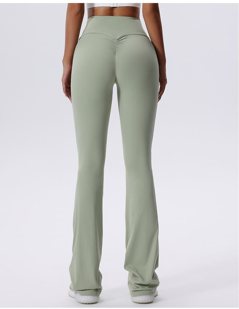 High Waisted Hip Lifting Micro Flare Yoga Pants