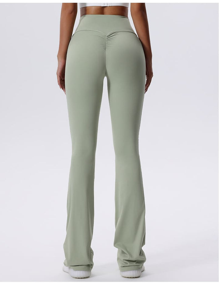 High Waisted Hip Lifting Micro Flare Yoga Pants