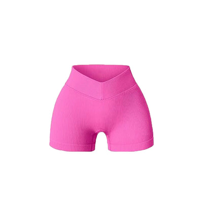 V-Waisted Hip-Lifting High-Waisted Shorts