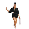 Stylish mid-sleeve blouse jumpsuit