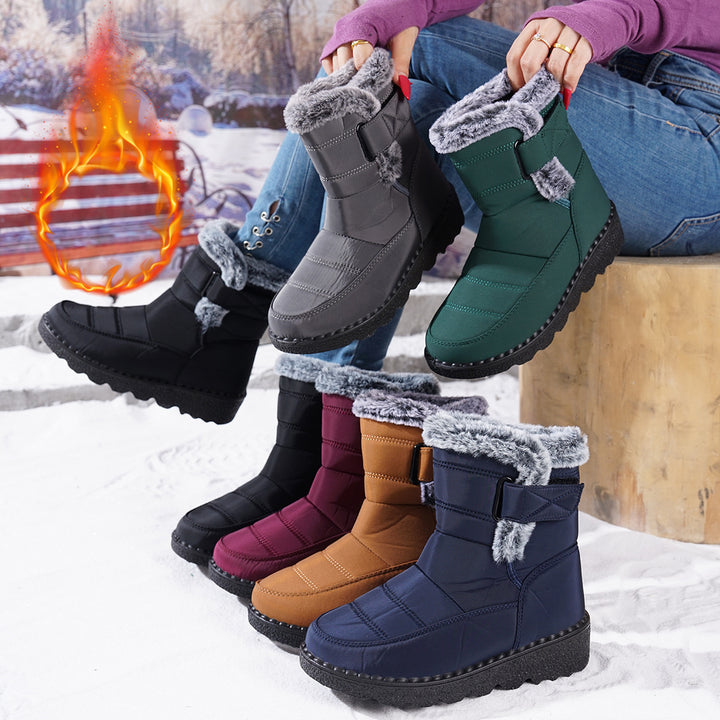 Outdoor Rabbit Fur Waterproof Cotton Boots