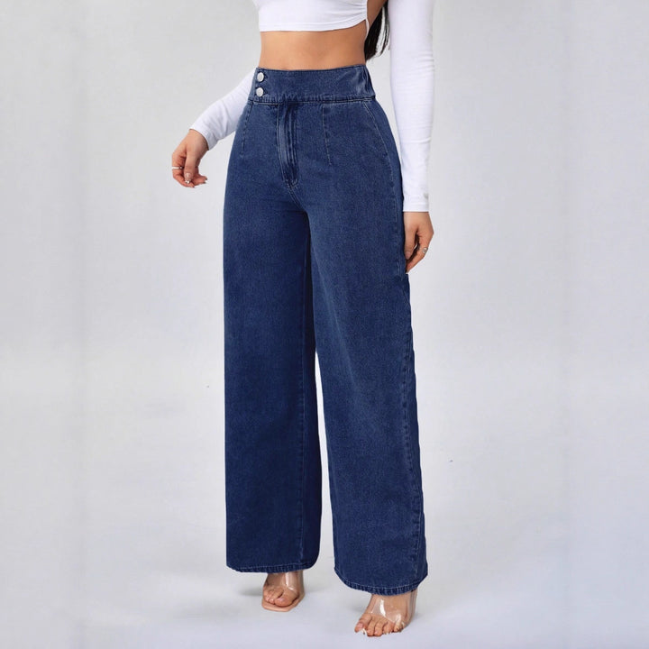 Straight Leg Loose Fit High Waist Jeans