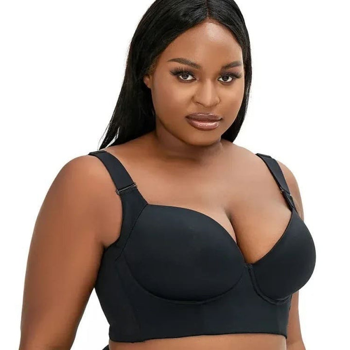Seamless push-up deep V bra