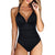 Solid color halter neck halter bikini swimsuit