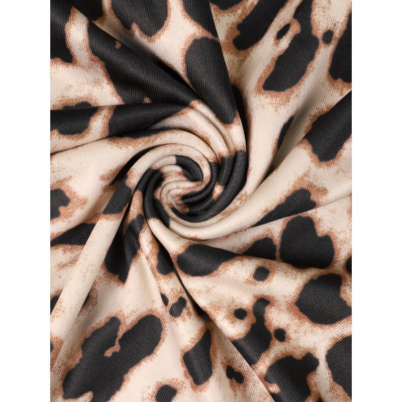 Women's elegant leopard print leggings