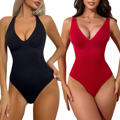 Hanging Neck Camisole 2-in-1 Bodysuit