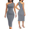 Fashion One Shoulder Slim Dress