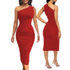 Fashion One Shoulder Slim Dress