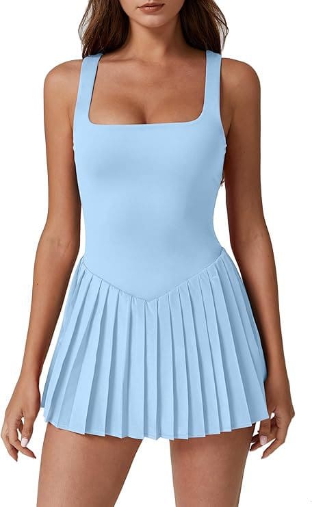 Women's square neck tennis dress