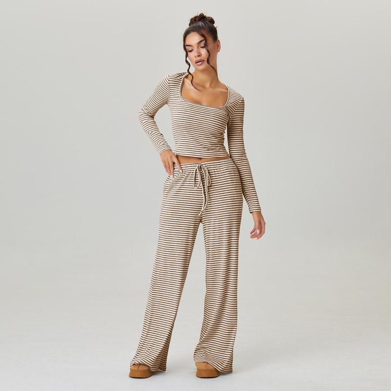 Striped slim-fit fashion suit