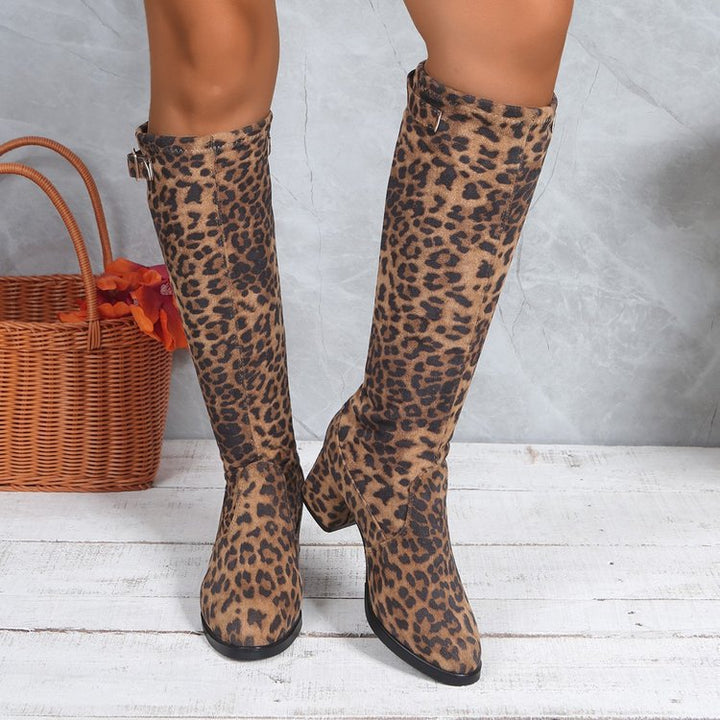 Suede riding boots