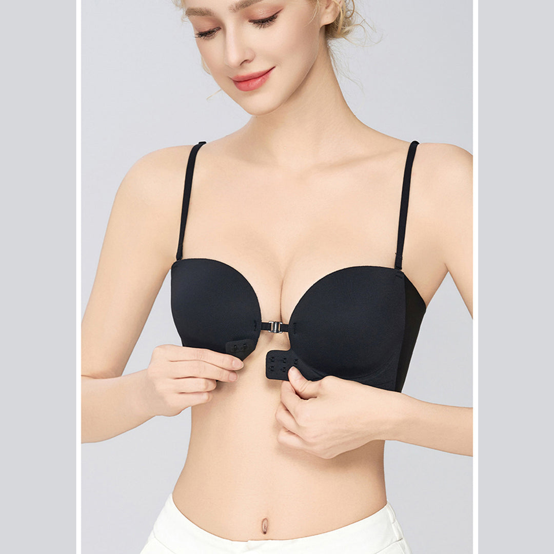 Front-fastening push-up anti-slip bra