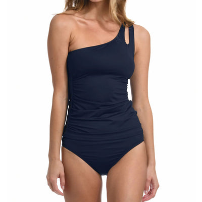 One Shoulder Lock Hole Bikini Top